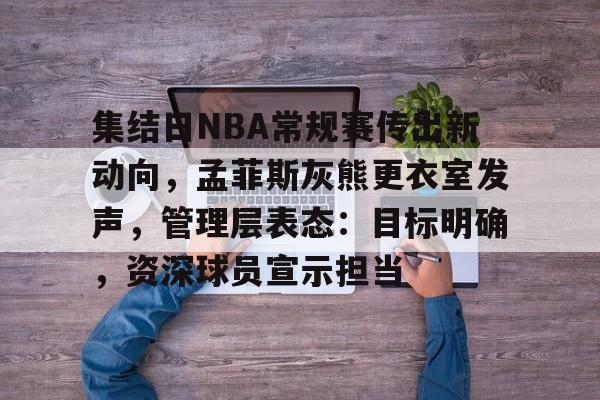 爱游戏-集结日NBA常规赛传出新动向，孟菲斯灰熊更衣室发声，管理层表态：目标明确，资深球员宣示担当的简单介绍